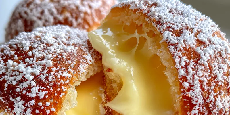 Delicious Cream Filled Bomboloni Treats served on a plate