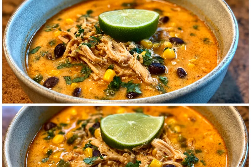 Fresh ingredients for Creamy Chicken Poblano Black Bean Soup arranged on a cutting board