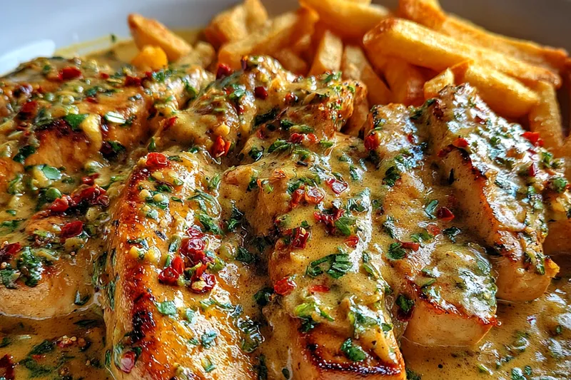 Cooking process for Creamy Garlic Chicken Fillet