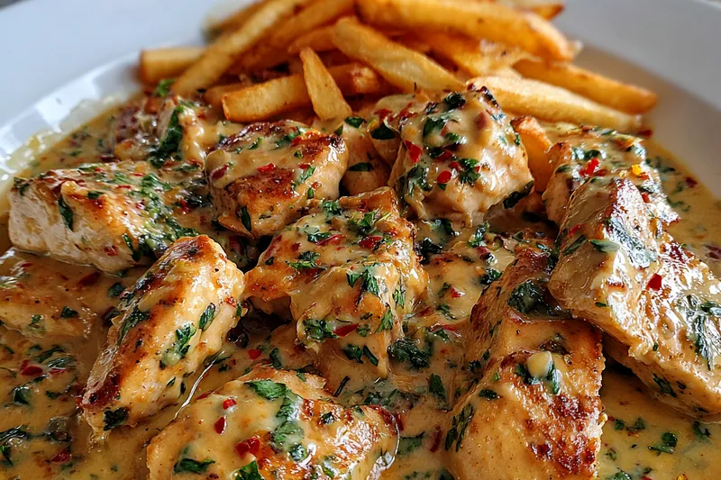 Fresh ingredients for Creamy Garlic Chicken Fillet