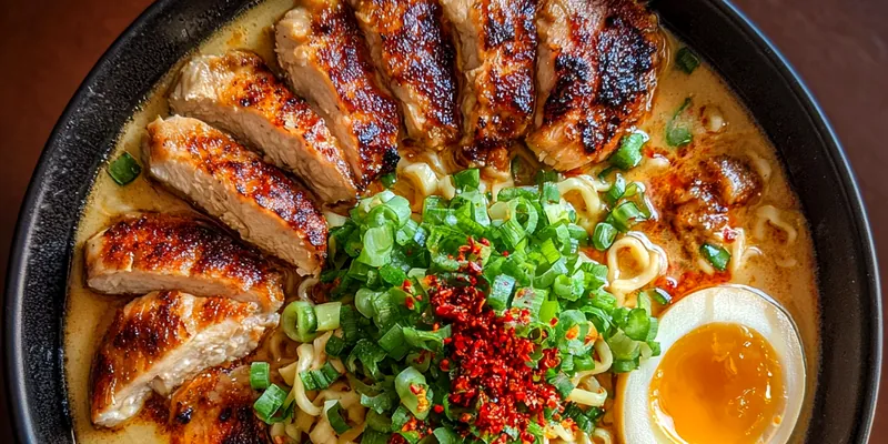 Creamy Garlic Chicken Ramen