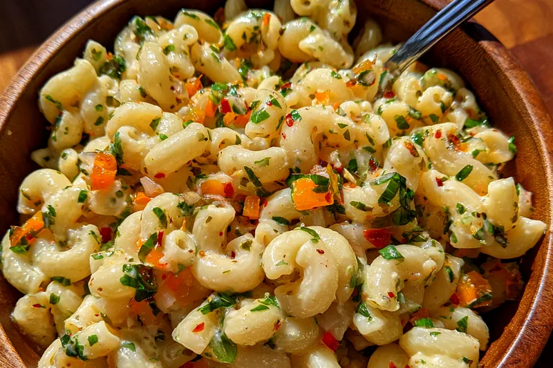 Cooking process for Creamy Jalapeno Macaroni Salad