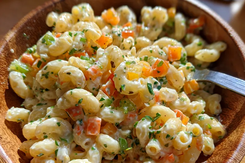 Fresh ingredients for Creamy Jalapeno Macaroni Salad