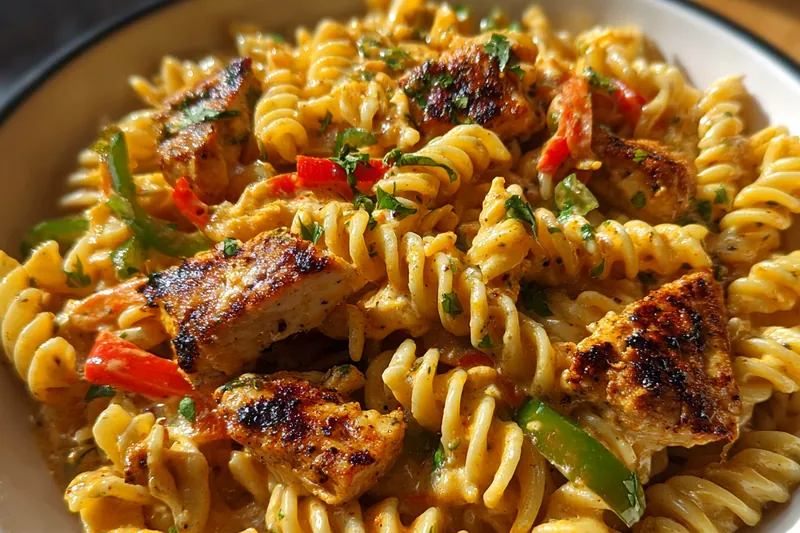 Fresh ingredients for Creamy Jerk Chicken Pasta