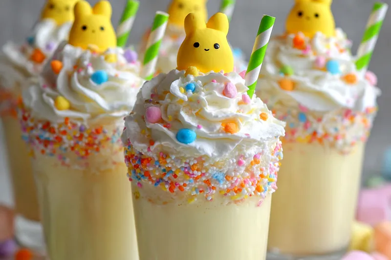 Fresh ingredients for Creamy Marshmallow Milkshake