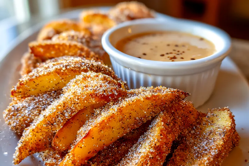 Cooking process for Crispy Apple Wedges Delight