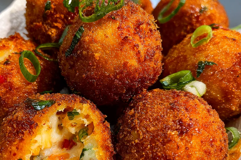 Cooking process for Crispy Crab Cheese Balls