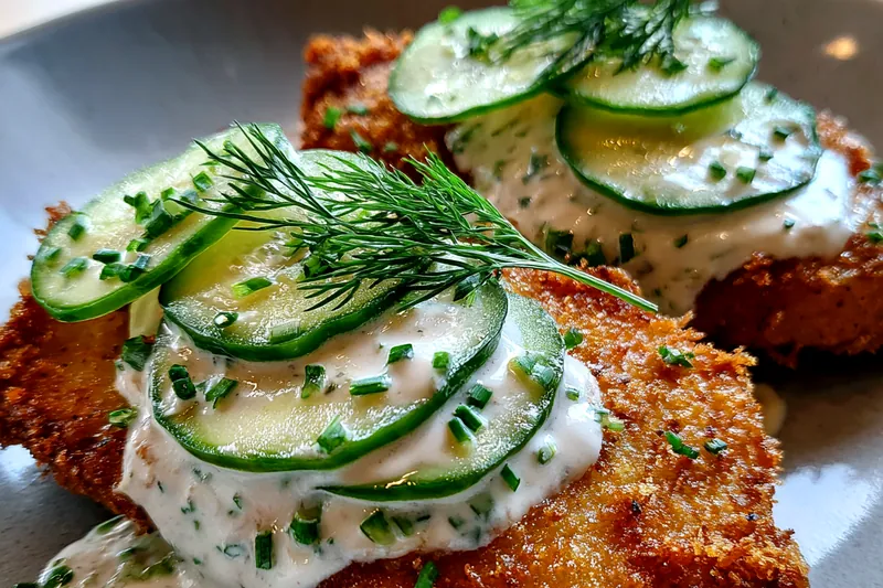 Fresh ingredients for Crispy Dill Chicken Delight