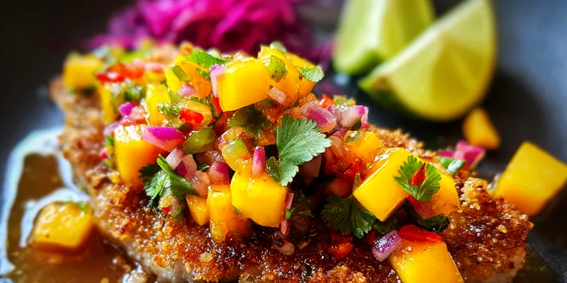 Crispy Fish with Mango Salsa