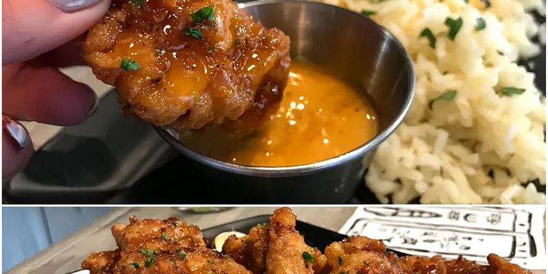 Delicious Crispy Glazed Chicken Tenders served on a plate