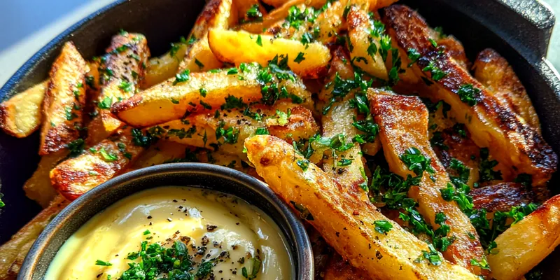 Crispy Herb Fries with Aioli
