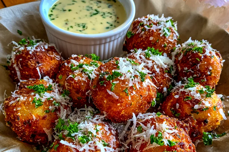 Cooking process for Crispy Parmesan Potato Bites