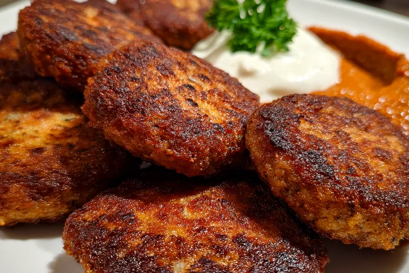 Fresh ingredients for Crispy Fried Potato Pancakes