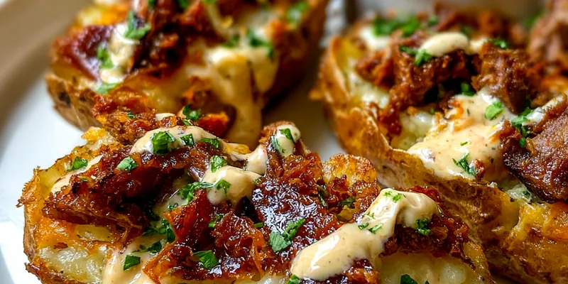 Crispy Potato Skins with Gooey Melted Cheese