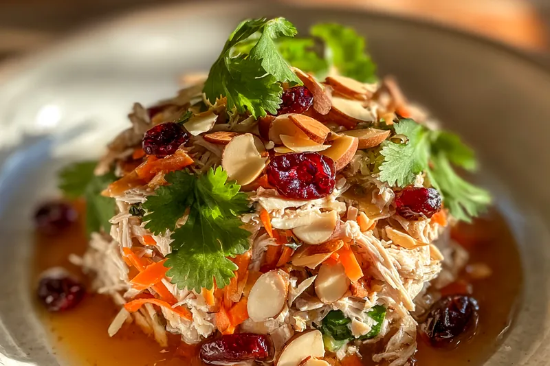 Cooking process for Crunchy Cranberry Chicken Salad