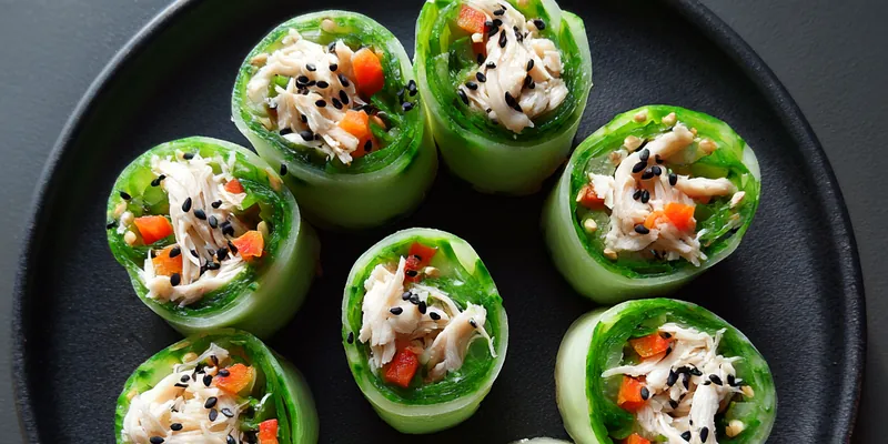 Cucumber Chicken Roll Ups