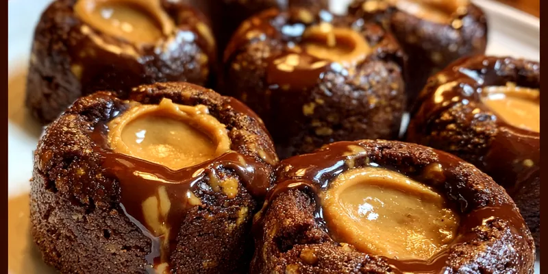 Delicious Decadent Chocolate Peanut Bites served on a plate