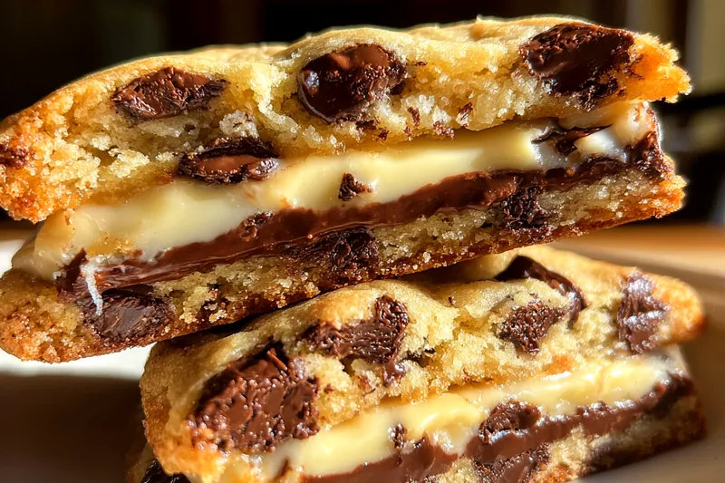 Cooking process for Decadent Stuffed Cookies