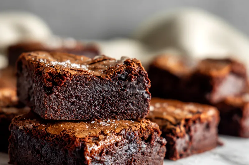 Baking the brownies in the oven until perfect