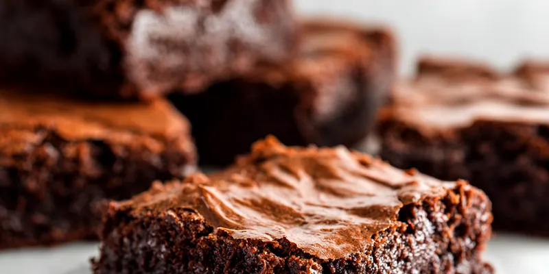 Delicious zero sugar brownies topped with chocolate chips