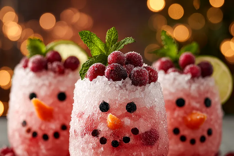Cooking process for Festive Snowman Holiday Drink