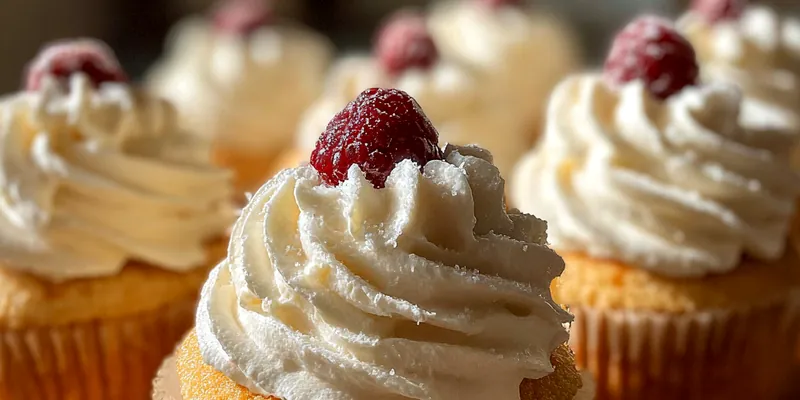 Delicious Fluffy Japanese Cheesecake Cupcakes served on a plate