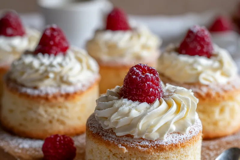 Fresh ingredients for Fluffy Raspberry Cheesecake Cupcakes