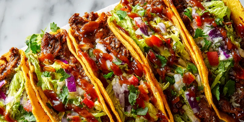Garlic Butter Honey BBQ Beef Tacos