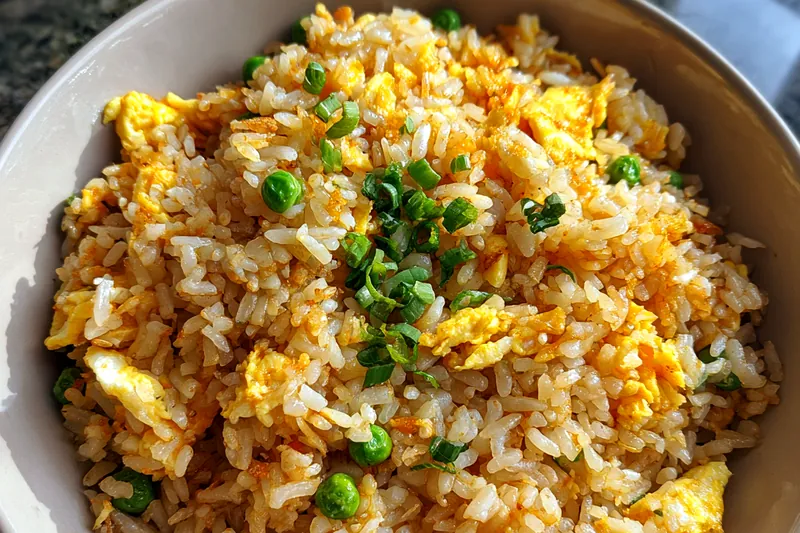 Fresh ingredients for Garlic Fried Rice Delight