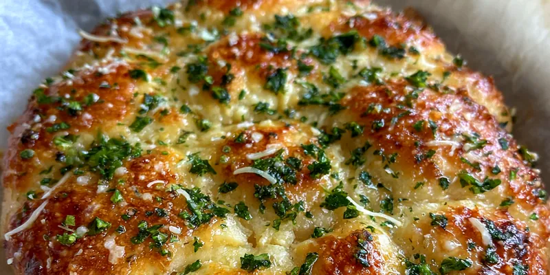 Delicious Garlic Herb Parmesan Bread served on a plate