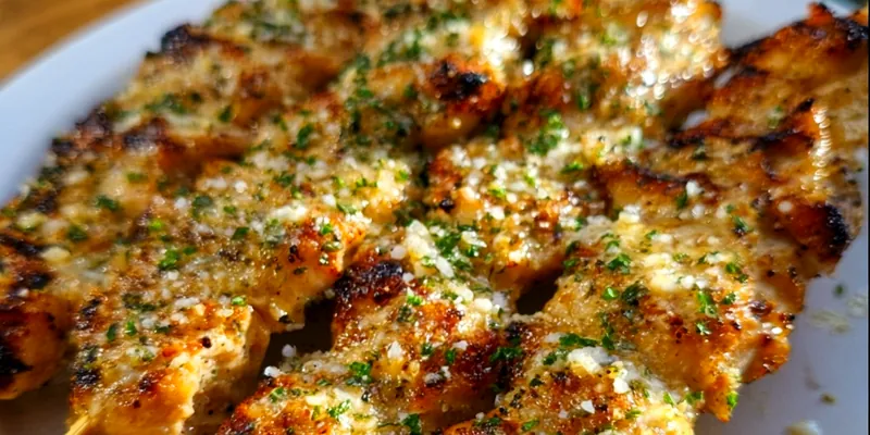 Garlic Parmesan Chicken Skewers