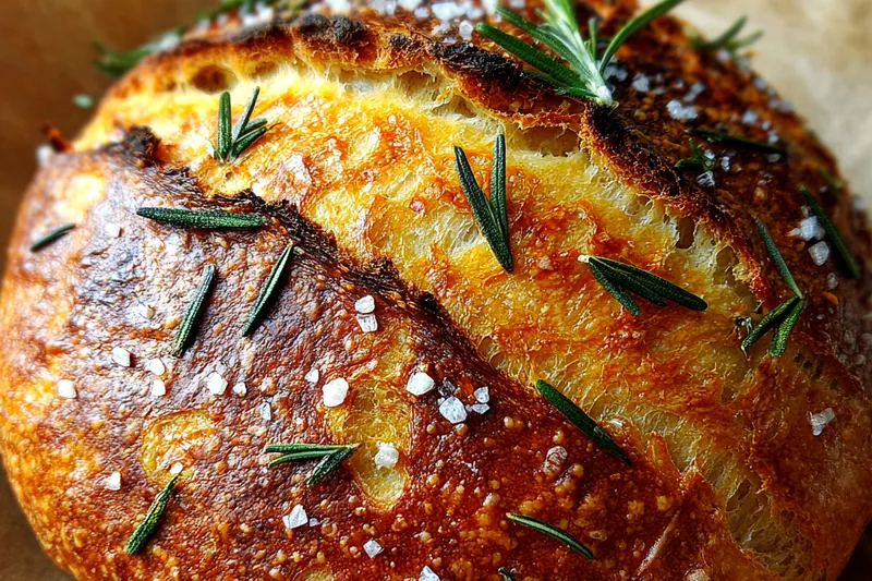 Fresh ingredients for Garlic Parmesan Rosemary Artisan Bread
