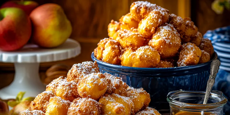 Delicious Golden Apple Funnel Treats served on a plate