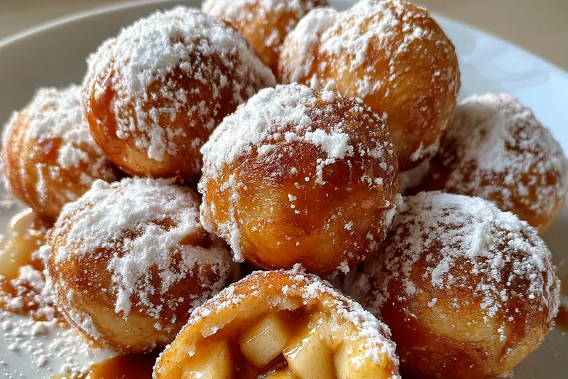 Cooking process for Golden Apple Pastry Bites