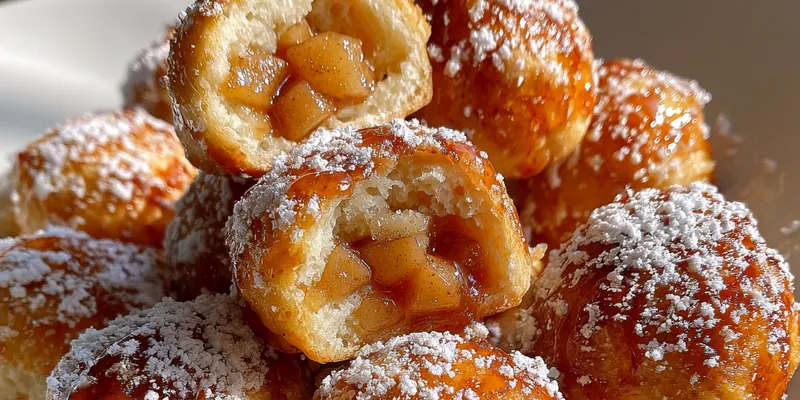 Delicious Golden Apple Pastry Bites served on a plate