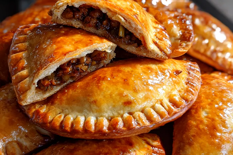 Fresh ingredients for Golden Beef Pastry Pockets
