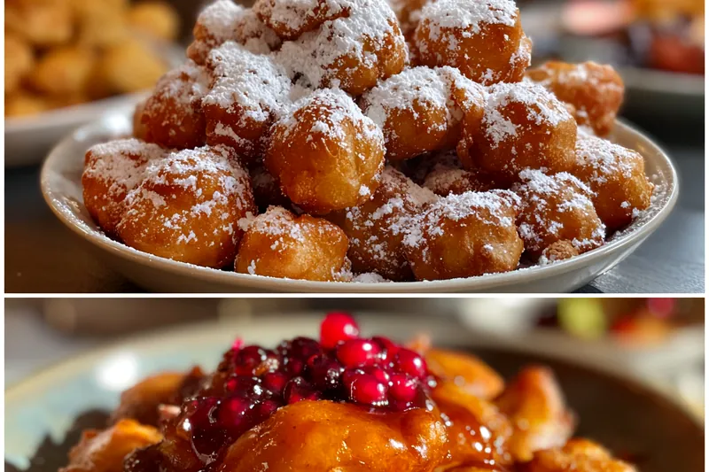 Cooking process for Golden Bites with Sweet Drizzle