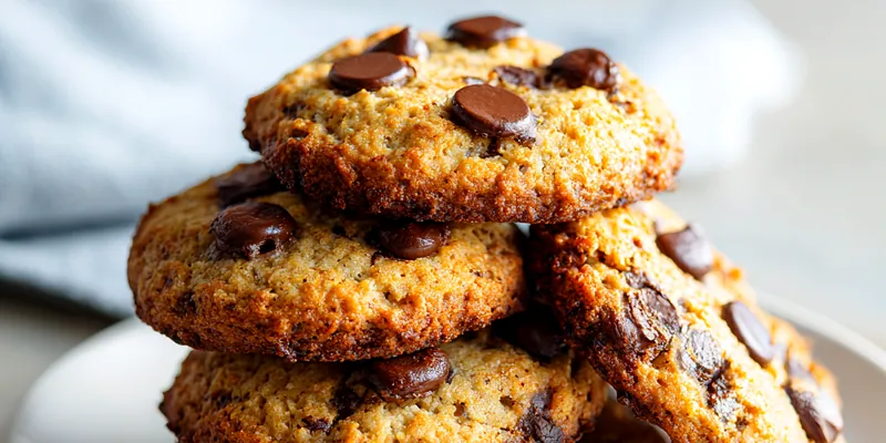 Golden-Brown Almond Flour Chocolate Chip Cookies