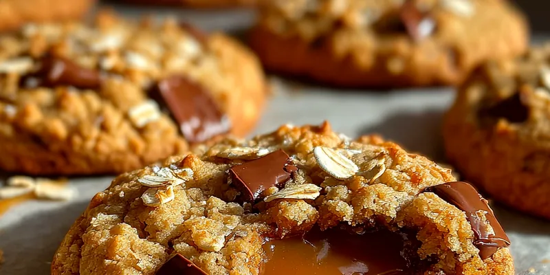 Delicious Gooey Chocolate Chip Cookies served on a plate