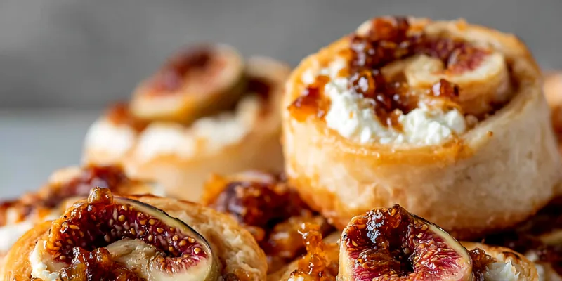 Gooey Fig Goat Cheese Pinwheels