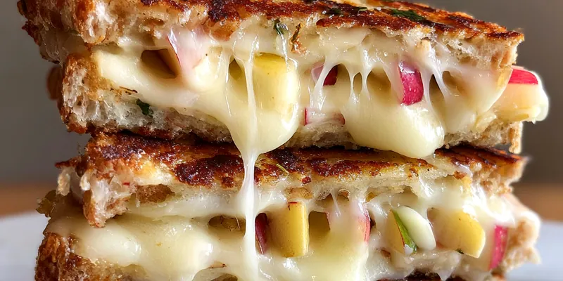 Gourmet Cranberry Apple Melted Cheese Sandwich