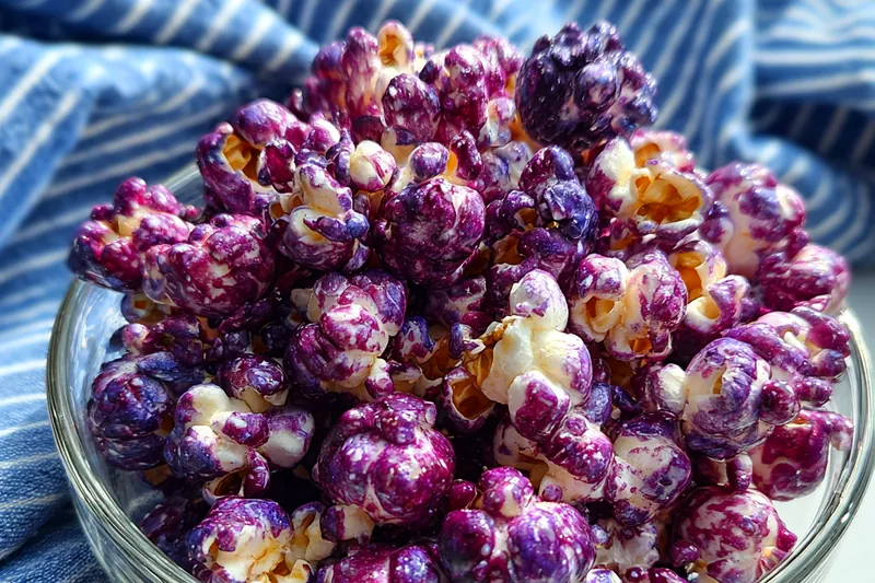 Fresh ingredients for Grape Flavored Popcorn Delight