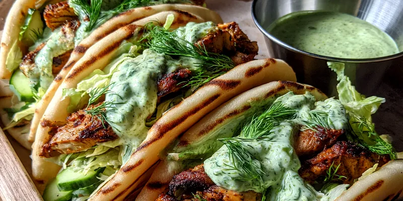 Delicious Grilled Chicken Pita Wraps served on a plate