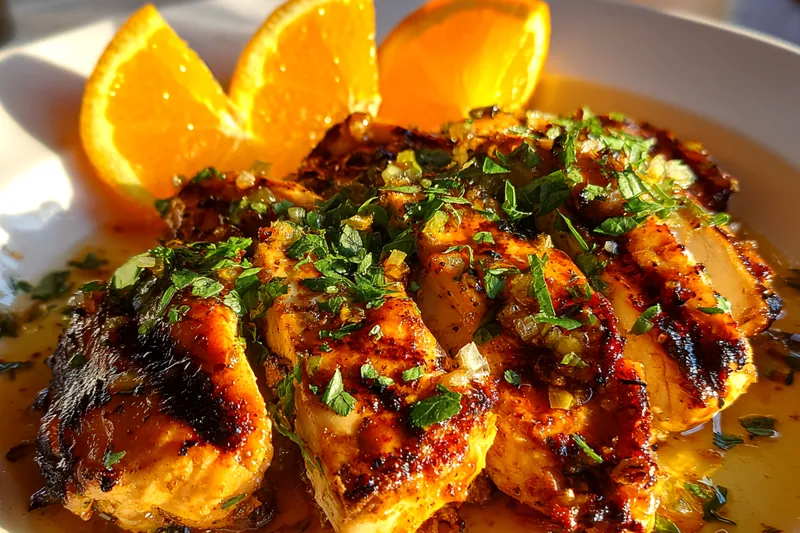 Fresh ingredients for Grilled Citrus Chicken Delight