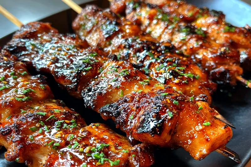 Cooking process for Grilled Skewers with Spicy Sauce