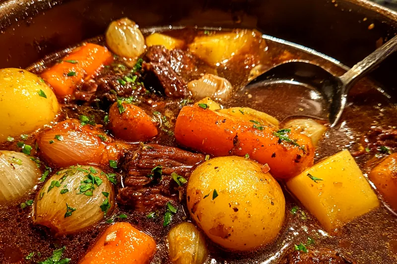 Fresh ingredients for Hearty Beef and Vegetable Stew