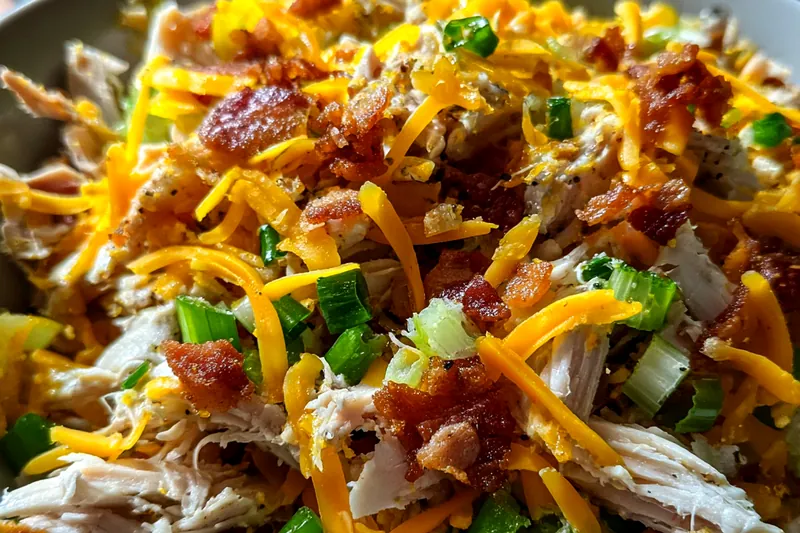 Fresh ingredients for Hearty Chicken Bacon Salad