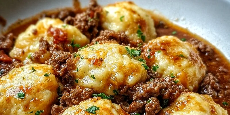 Hearty Ground Beef and Dumplings