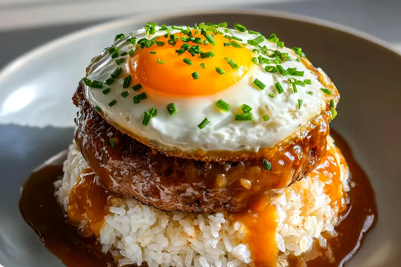 Chef Mitchell stirring the Hearty Hawaiian Feast in a skillet, showcasing the vibrant colors and fresh ingredients.