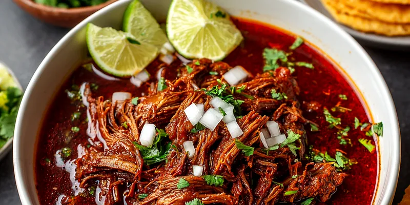 Delicious Hearty Mexican Beef Stew served on a plate